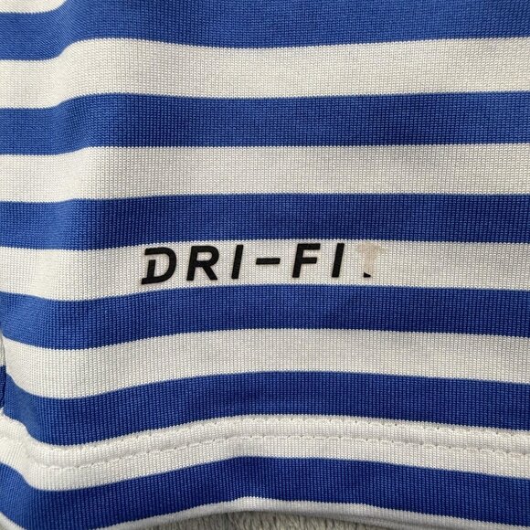 Kentucky Wildcats Polo Shirt Mens XL Blue NCAA Golf Nike Dri Fit Striped Stretch - Picture 8 of 15